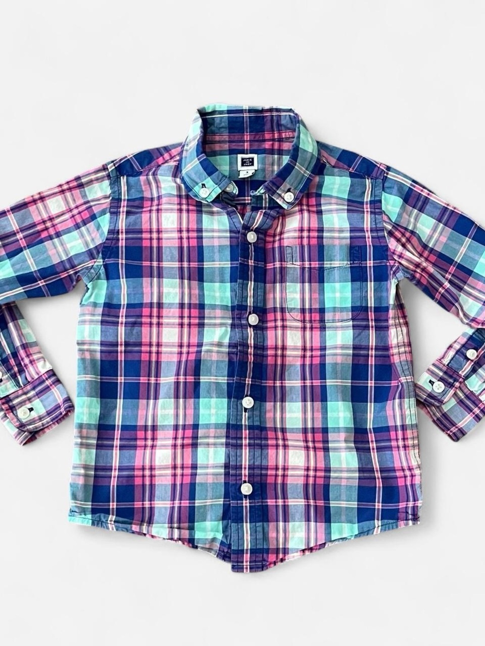 Janie and Jack Boys Spring Plaid Button Down Shirt